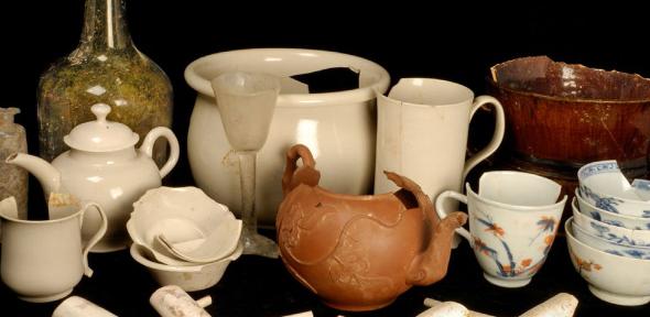 The Finds From Clapham’s Coffee House, Some Of Which Are Pictured Here, Included Teapots, Wine Glasses, And Clay Pipes. (Image: Cambridge Archaeological Unit)

Credit: Cambridge Archaeological Unit