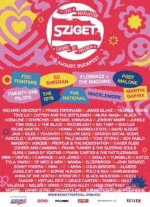 1050 Sziget 2019 CZ Poster CERVEN