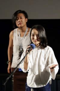 Režisérka Mijie Li a producentka Betsy Tsai (4.7., úvod k filmu Konfuciánský sen)