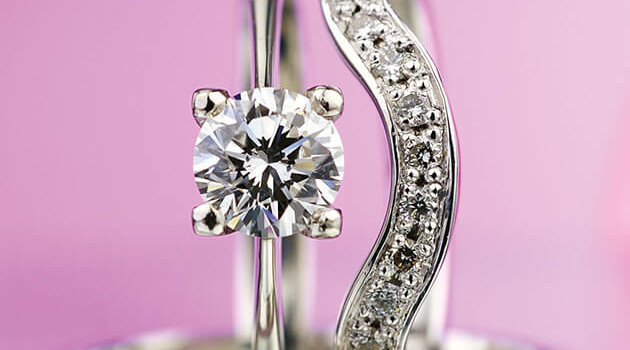 Svatební Sada Zásnubního A Snubního Prstenu Z Bílého Zlata S Diamanty Esterstyl WEBSIZE