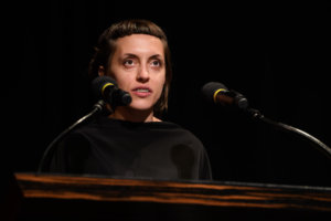 International Animation winner Daria Kashcheeva, “Daughter,” during the 46th Annual Student Academy Awards® on Thursday, October 17, in Beverly Hills.