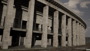 David Claerbout, Olympia (The real time disintegration into ruins of the Berlin Olympic stadium over the course of a thousand years)
start 2016
two channel real-time projection, color, silent, HD animation, 1000 years,
(with support from VAF Vlaams Audiovisueel Fonds)
14. 1. 2019 14:17
Courtesy the artist