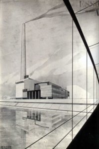 Jaroslav Fragner, První varianta elektrárny ESSO v Kolíně, 1929