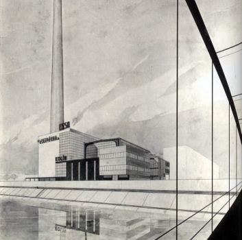 Jaroslav Fragner, První Varianta Elektrárny ESSO V Kolíně, 1929