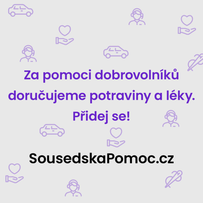 SousedskaPomoc.cz Zřídila Linku Pomoci – Doručování Potravin či Léků Pro Potřebné