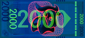 Pamětní bankovka pod UV lampou_Přední strana Tuan Vuong Trong_Ateliér tvorby písma a typografie UMPRUM