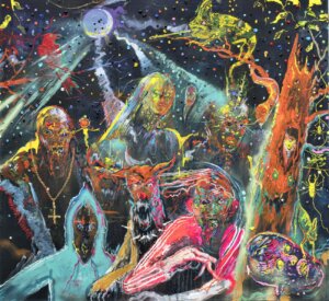 Full Moon, 185x200 cm, Akryl na plátně , 2020