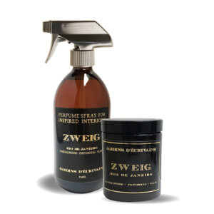 Interiérový parfém A vonná svíčka Zweig Od Jardins D'crivains, foto Myslino