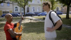 Bezdomovec Míra a karel Janeček, zdroj: FTV Prima