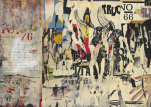 Kovařík Slavoj, O 2178, Oznámení o Ikarově letu   1967, kombinovaná technika, sololit, v.94,5 cm, s.131,5 cm, sign.: vpravo dole: S. Kovařík 67