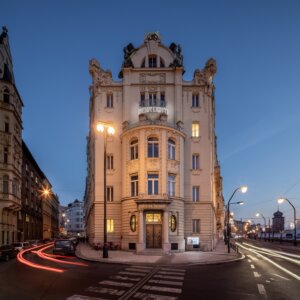 Poslední Goethova slova na fasádě Goethe-Institutu. Foto Tomáš Slavík, Signal kolektiv