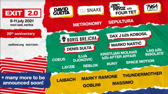 EXIT Festival Bude. Proběhne Od 8. Do 11. července
