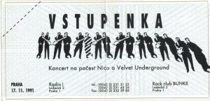 1991, 17. 11., Bunkr, Vstupenka Na Otvíračku M