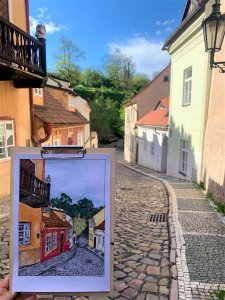 Černínská Ulice, kresba Markéta Jahnová