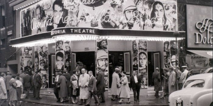 Astoria Cinema, Charing Cross Road, London, About July 1957. Photo: Allan Hailstone