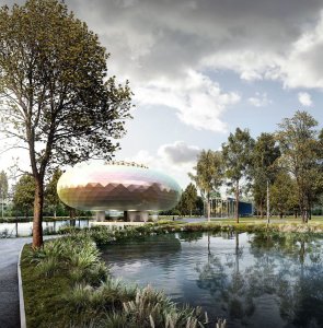 Vizualizace nové pobočky NZM v Českých Buděojovicích