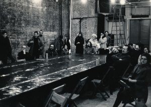 Milan Knížák a další umělci hnutí Fluxus. New York, 60. léta 20. století. Zdroj Archiv Marie a Milana Knížákových