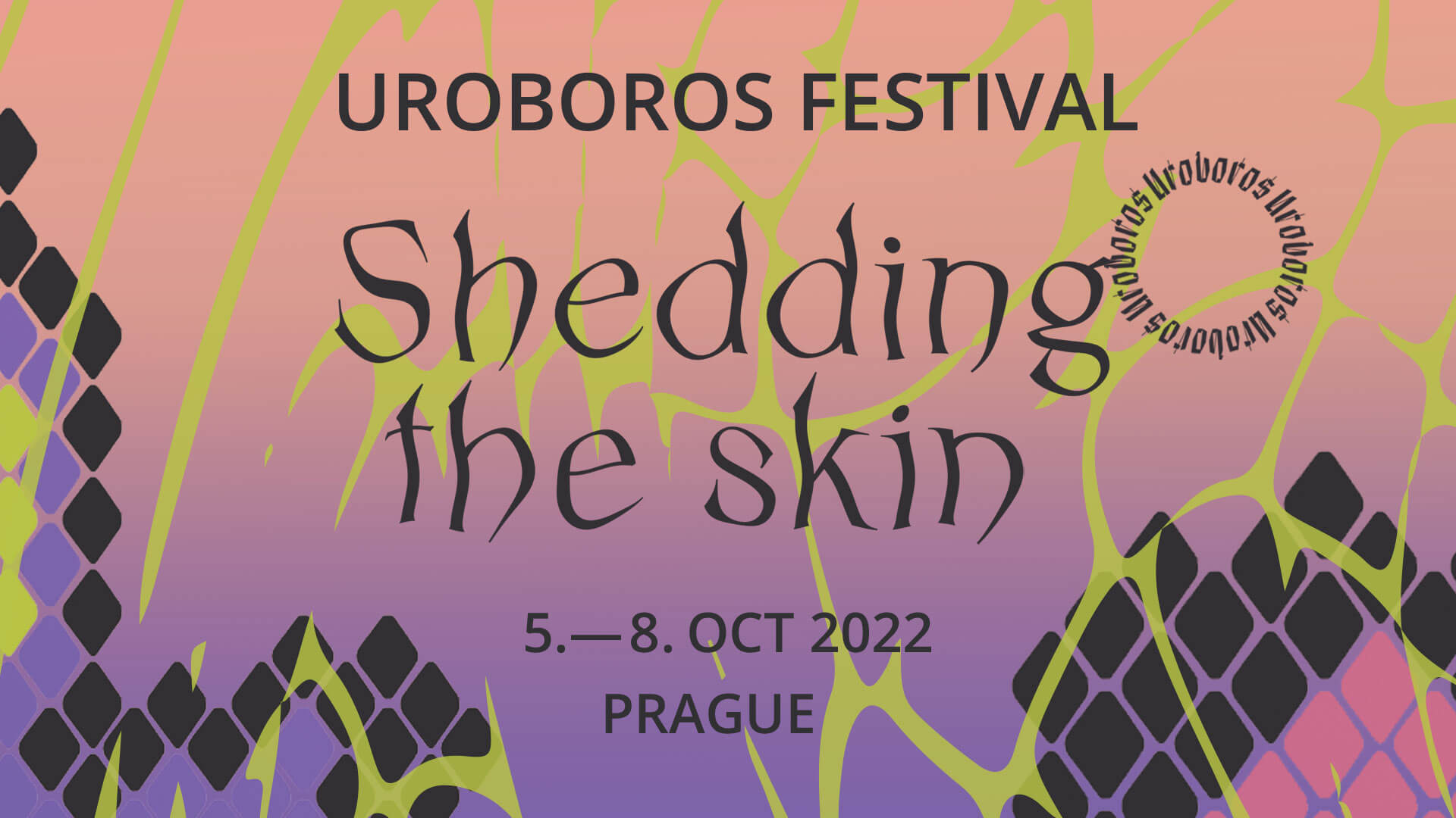 Vizuální identitu festivalu Uroboros vytváří kurátorka a designérka Lenka Hámošová.
