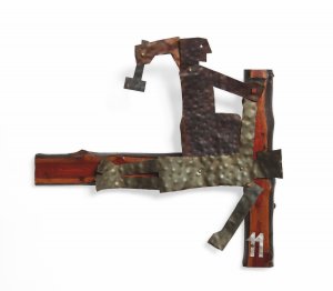 Vojmír Vokolek, 11. zastavení křížové cesty pro kostel sv. Petra a Pavla v Rozhovicích. Římskokatolická farnost Odolena Voda. Foto: MUO – Zdeněk Sodoma.