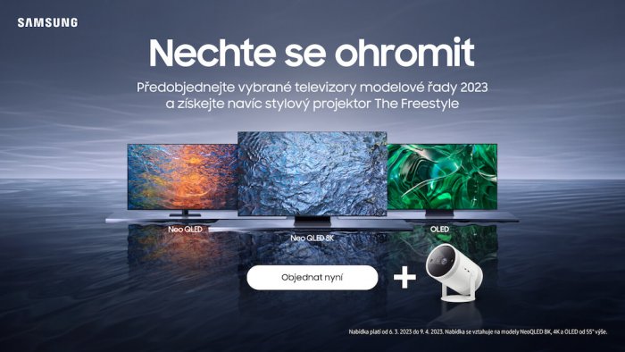 Samsung Spouští Předobjednávky Nových Neo QLED A OLED Televizorů. Získat Můžete Přenosný Projektor Jako Bonus