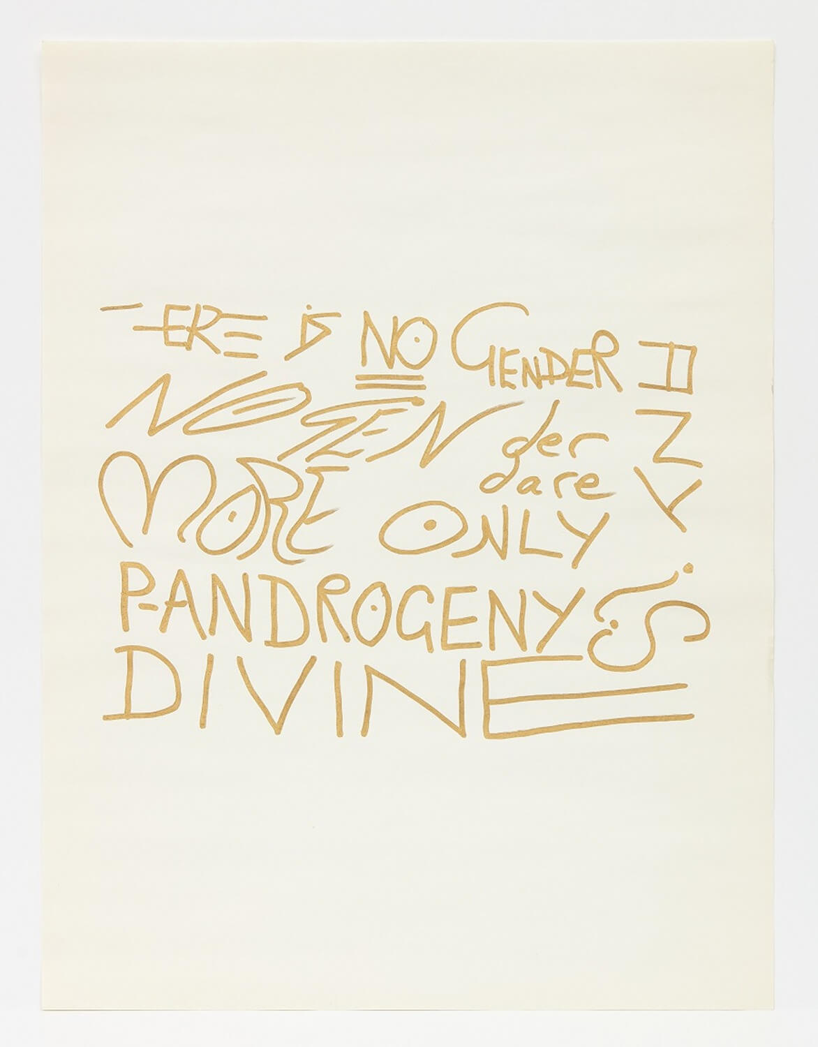 Genesis Breyer P-Orridge,, Untitled (There Is No Gender), 2003, ©Estate BPO