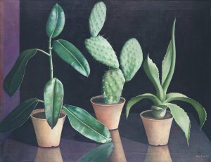 Ilona Singer, Zátiší s kaktusy, 1930, Židovské muzeum v Praze