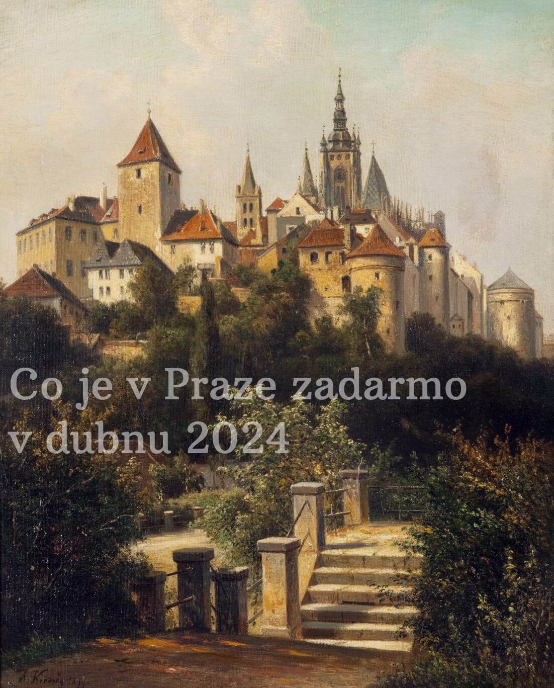 Alois Kirnig: Pohled na Pražský Hrad  (1899) / Foto (c) Public Domain