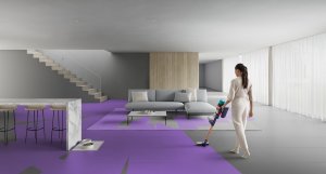 SV23 DKBLBCODKBLBCO 080 RGB N855 InUse PathPurple FullRoom SofaStairs Woman DMTB A4 MIX Copy