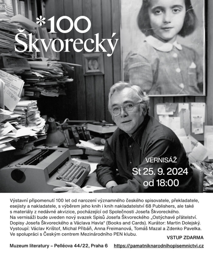 Muzeum Literatury Připomíná Sto Let Od Narození Josefa Škvoreckého