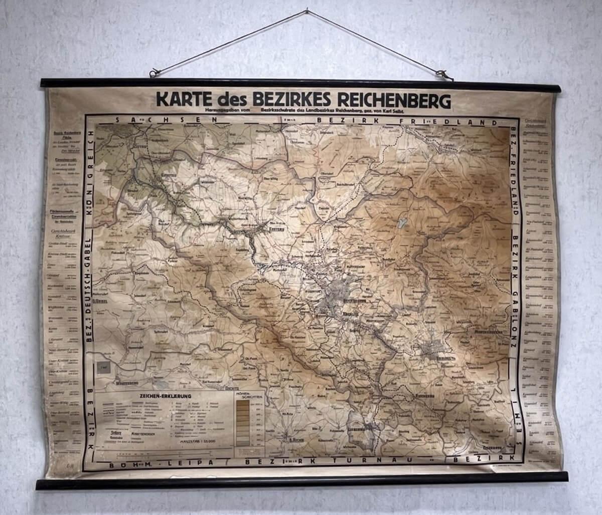 Jan Mocek, Wandervogel / Dobová mapa Bezirk Reichenberg (Politický okres Liberec)