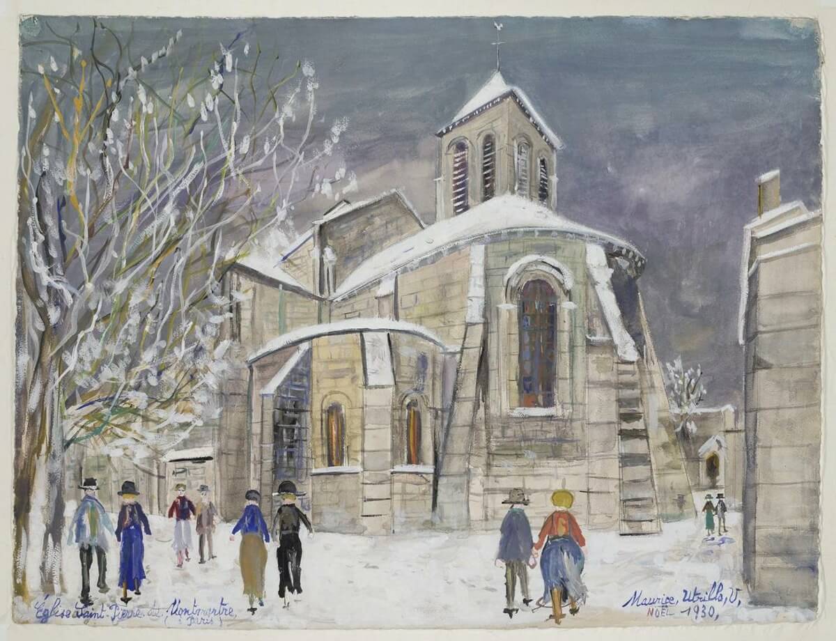 Maurice Utrillo: Kostel Sv. Petra na Montmartru ,1930, Národní Galerie Praha