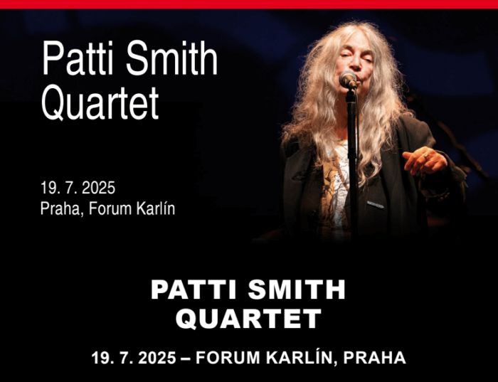 Patti Smith Quartet Vystoupí 19. července V Pražském Foru Karlín