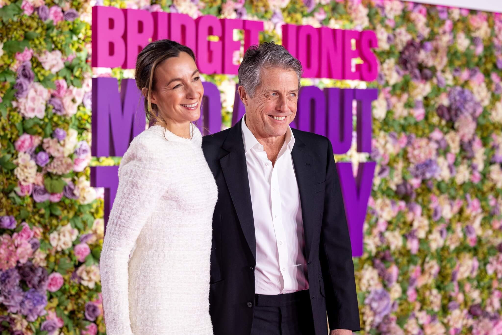 Anna Elisabet Eberstein and Hugh Grant attend Universal Pictures "Bridget Jones: Mad About The Boy" World Premiere at the Odeon Luxe Leicester Square on January 29, 2025 in London, England. (Photo by StillMoving.Net for Universal Pictures)