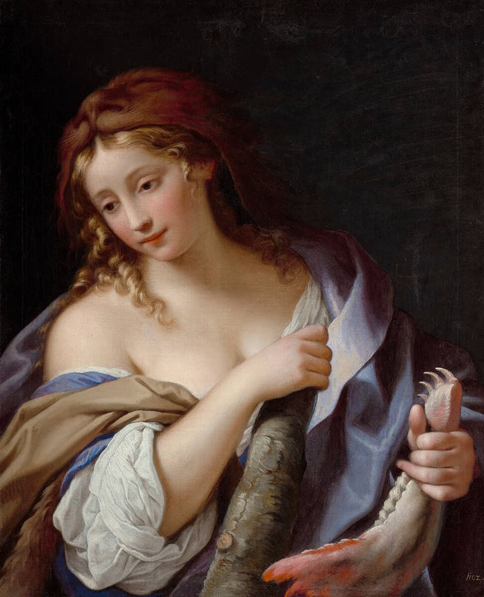 Ženy mistryně umělkyně - Elisabetta Sirani, Omphale, 1661 / Gemäldegalerie Alte Meister Dresden