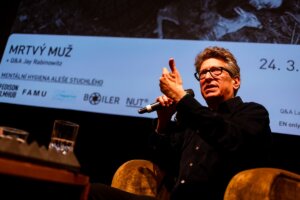 Jay Rabinowitz v pražském kině Edison Filmhub na projekci Mrtvého muže / Foto Jiří Šeda, Edison Filmhub