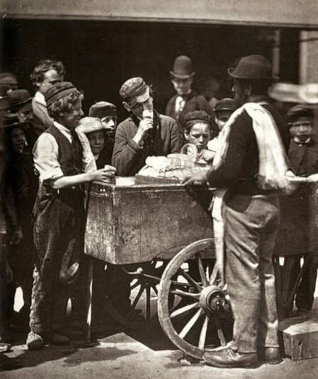 Italští zmrzlináři v Londýně , rok 1877. 